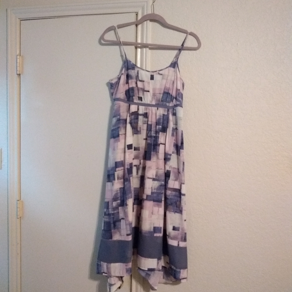 Geometric Pattern Spaghetti Strap Dress - image 1